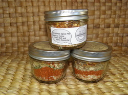 Photo of Christmas Spice Mix in a jar.